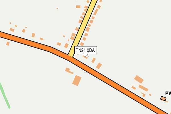 TN21 9DA map - OS OpenMap – Local (Ordnance Survey)