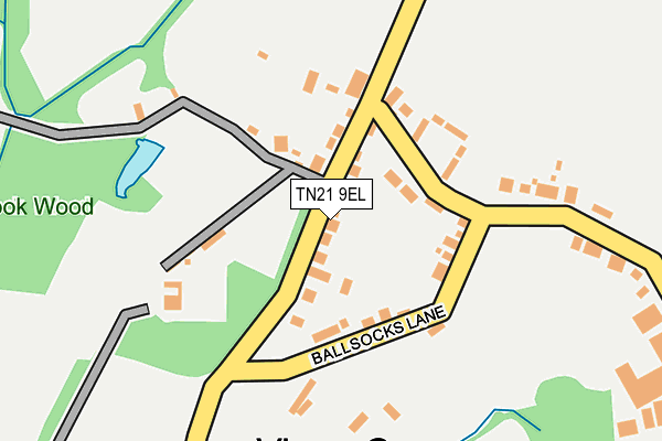 TN21 9EL map - OS OpenMap – Local (Ordnance Survey)