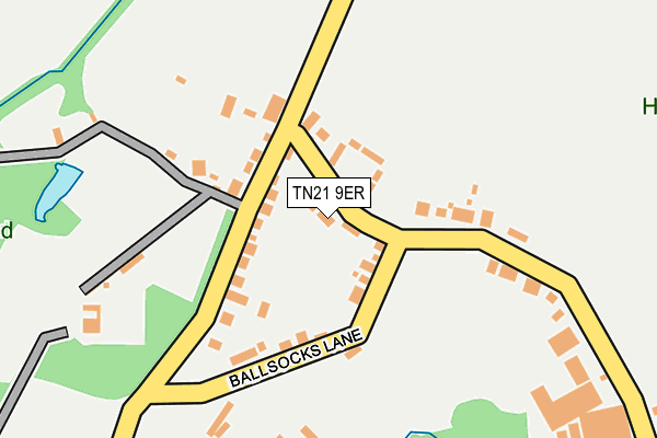 TN21 9ER map - OS OpenMap – Local (Ordnance Survey)