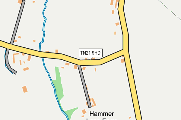 TN21 9HD map - OS OpenMap – Local (Ordnance Survey)