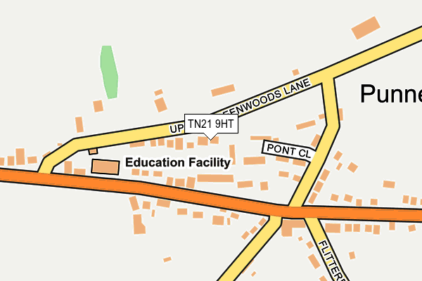 TN21 9HT map - OS OpenMap – Local (Ordnance Survey)