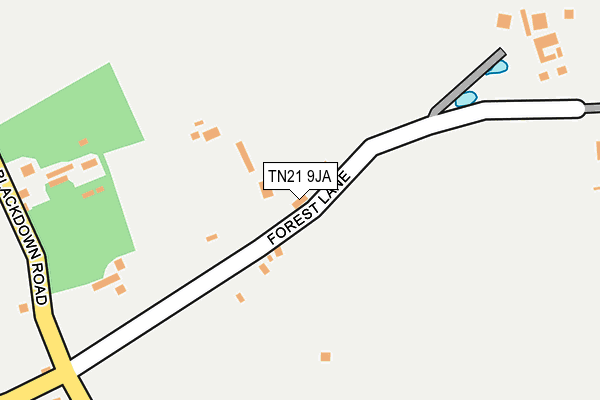 TN21 9JA map - OS OpenMap – Local (Ordnance Survey)