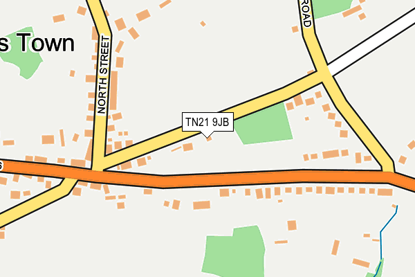 TN21 9JB map - OS OpenMap – Local (Ordnance Survey)
