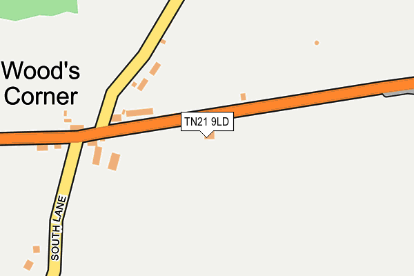 TN21 9LD map - OS OpenMap – Local (Ordnance Survey)