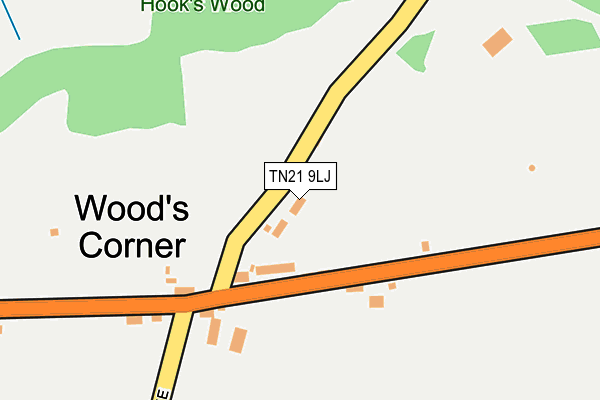 TN21 9LJ map - OS OpenMap – Local (Ordnance Survey)