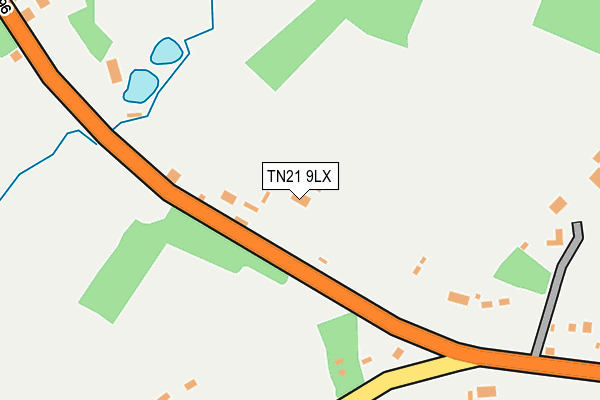 TN21 9LX map - OS OpenMap – Local (Ordnance Survey)