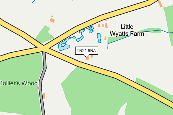 TN21 9NA map - OS OpenMap – Local (Ordnance Survey)