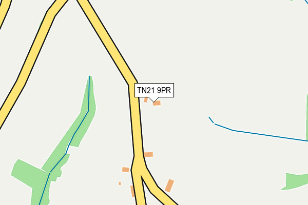 TN21 9PR map - OS OpenMap – Local (Ordnance Survey)