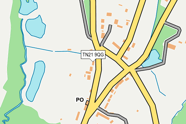 TN21 9QG map - OS OpenMap – Local (Ordnance Survey)