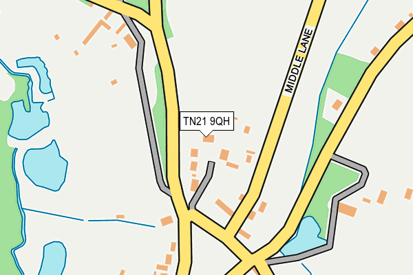 TN21 9QH map - OS OpenMap – Local (Ordnance Survey)