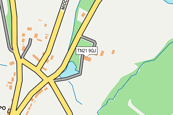 TN21 9QJ map - OS OpenMap – Local (Ordnance Survey)