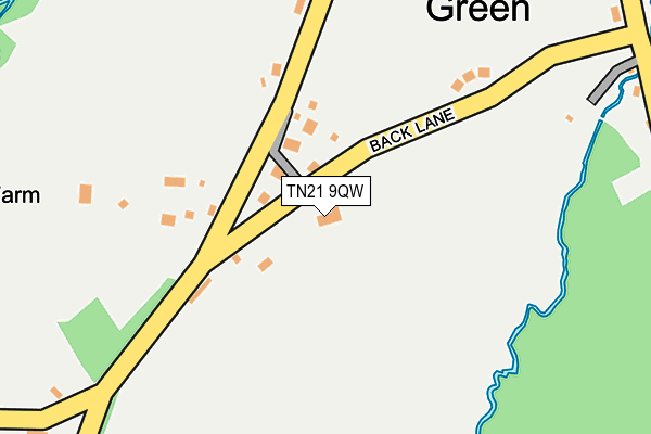 TN21 9QW map - OS OpenMap – Local (Ordnance Survey)