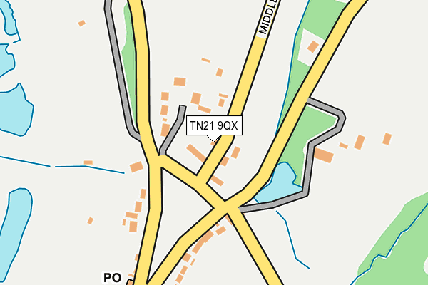 TN21 9QX map - OS OpenMap – Local (Ordnance Survey)