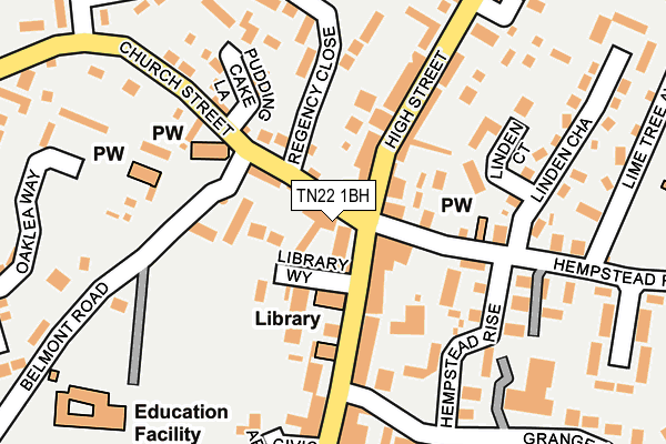 TN22 1BH map - OS OpenMap – Local (Ordnance Survey)