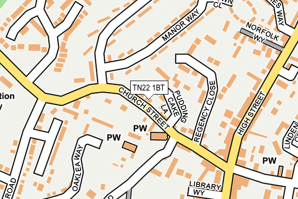 TN22 1BT map - OS OpenMap – Local (Ordnance Survey)