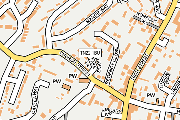 TN22 1BU map - OS OpenMap – Local (Ordnance Survey)