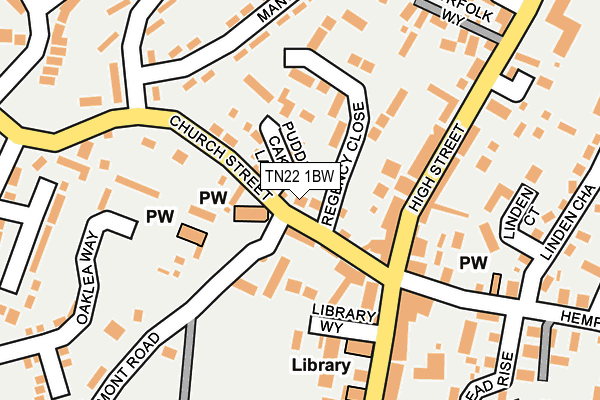 TN22 1BW map - OS OpenMap – Local (Ordnance Survey)