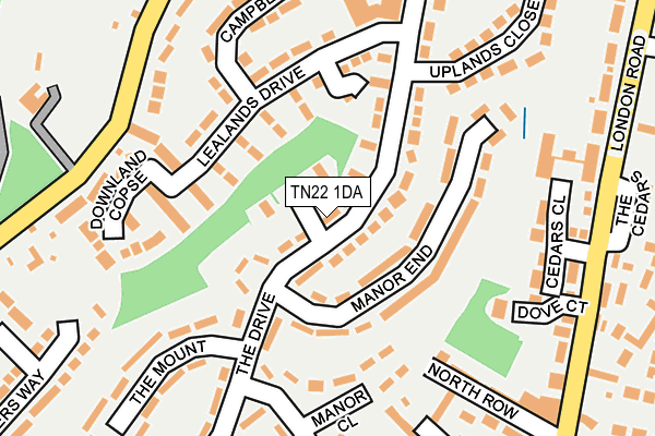 TN22 1DA map - OS OpenMap – Local (Ordnance Survey)