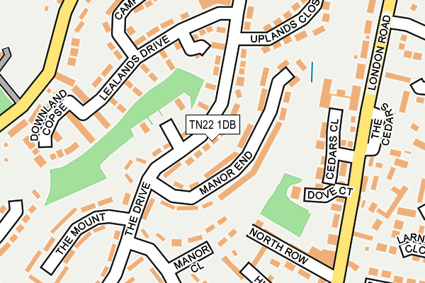 TN22 1DB map - OS OpenMap – Local (Ordnance Survey)