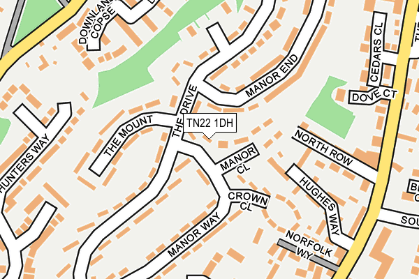 TN22 1DH map - OS OpenMap – Local (Ordnance Survey)