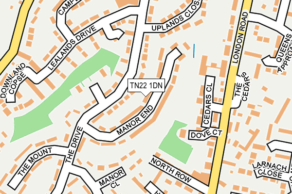 TN22 1DN map - OS OpenMap – Local (Ordnance Survey)
