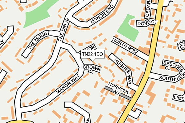 TN22 1DQ map - OS OpenMap – Local (Ordnance Survey)