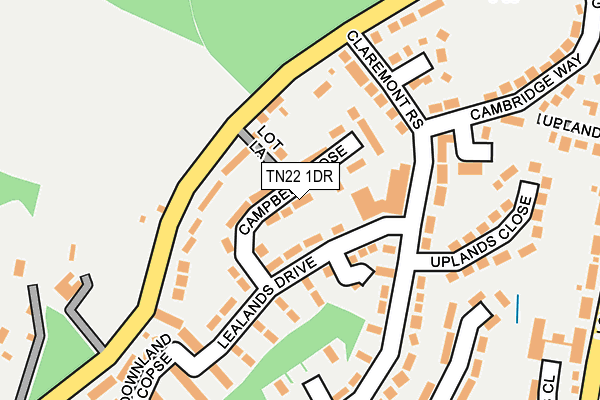 TN22 1DR map - OS OpenMap – Local (Ordnance Survey)