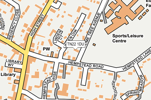 TN22 1DU map - OS OpenMap – Local (Ordnance Survey)