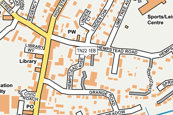 TN22 1EB map - OS OpenMap – Local (Ordnance Survey)