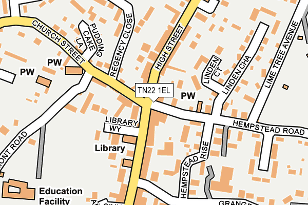 TN22 1EL map - OS OpenMap – Local (Ordnance Survey)