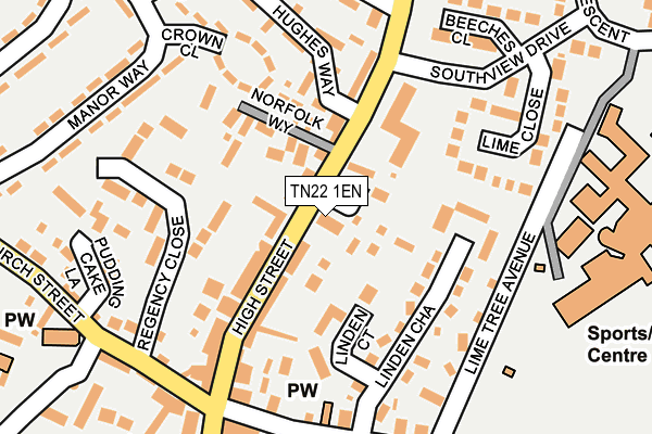 TN22 1EN map - OS OpenMap – Local (Ordnance Survey)