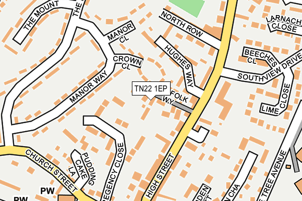 TN22 1EP map - OS OpenMap – Local (Ordnance Survey)