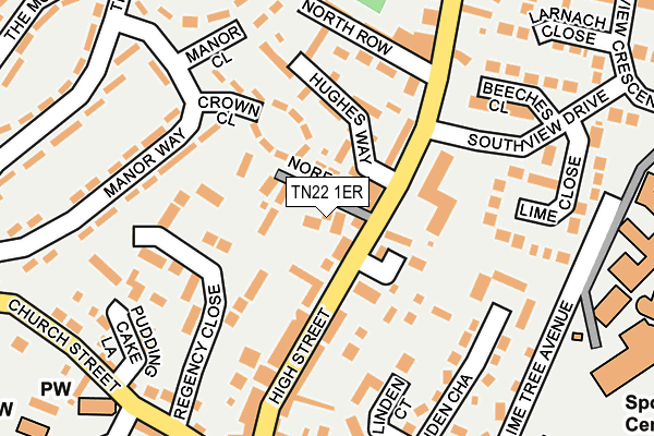 TN22 1ER map - OS OpenMap – Local (Ordnance Survey)