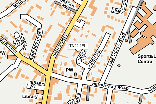 TN22 1EU map - OS OpenMap – Local (Ordnance Survey)