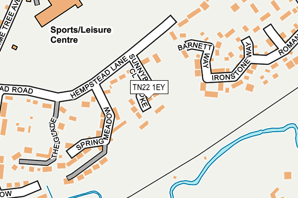 TN22 1EY map - OS OpenMap – Local (Ordnance Survey)