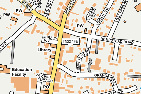 TN22 1FE map - OS OpenMap – Local (Ordnance Survey)