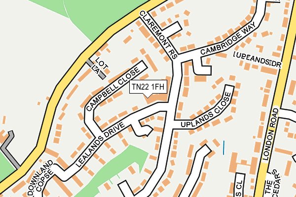 TN22 1FH map - OS OpenMap – Local (Ordnance Survey)