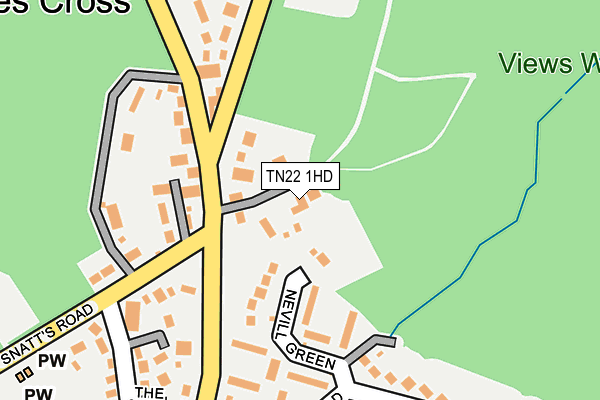 TN22 1HD map - OS OpenMap – Local (Ordnance Survey)