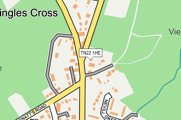 TN22 1HE map - OS OpenMap – Local (Ordnance Survey)