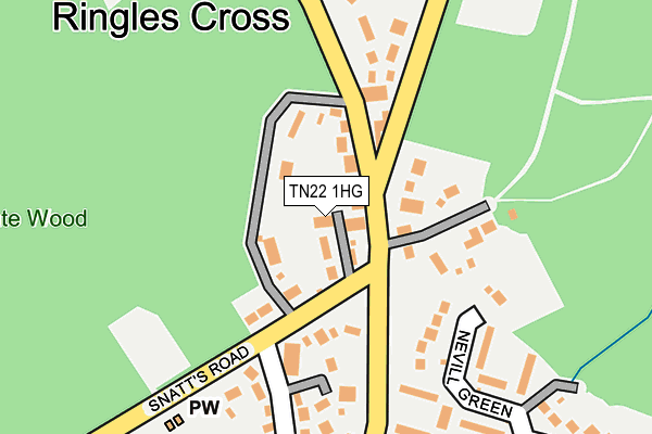 TN22 1HG map - OS OpenMap – Local (Ordnance Survey)