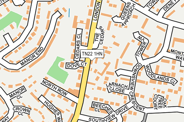 TN22 1HN map - OS OpenMap – Local (Ordnance Survey)