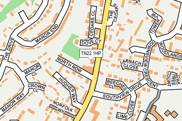TN22 1HP map - OS OpenMap – Local (Ordnance Survey)