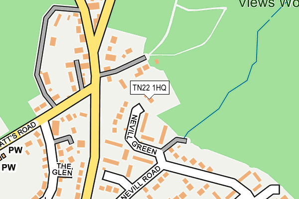 TN22 1HQ map - OS OpenMap – Local (Ordnance Survey)