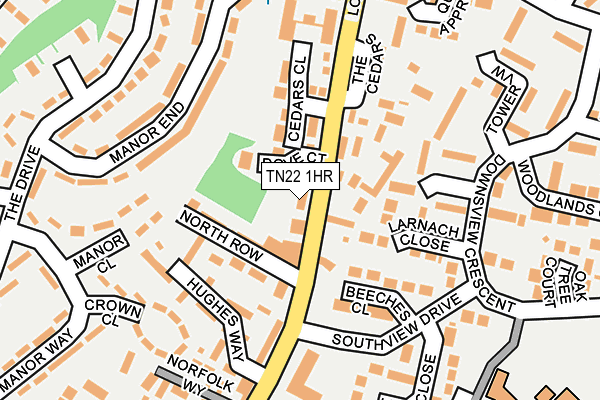 TN22 1HR map - OS OpenMap – Local (Ordnance Survey)