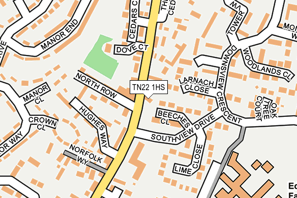 TN22 1HS map - OS OpenMap – Local (Ordnance Survey)