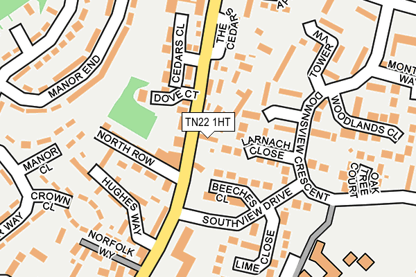 TN22 1HT map - OS OpenMap – Local (Ordnance Survey)