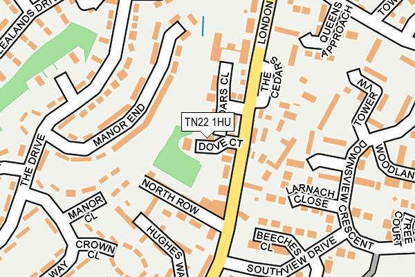 TN22 1HU map - OS OpenMap – Local (Ordnance Survey)