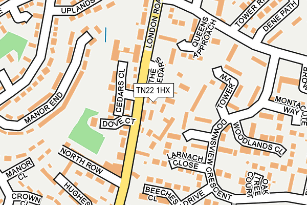 TN22 1HX map - OS OpenMap – Local (Ordnance Survey)