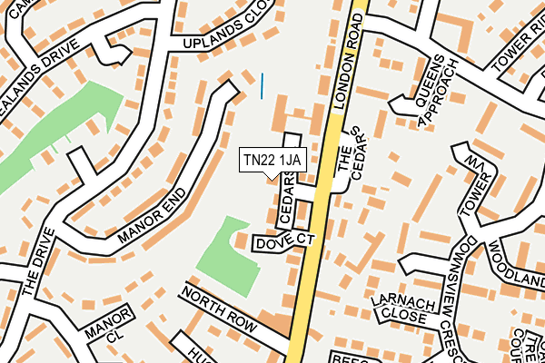 TN22 1JA map - OS OpenMap – Local (Ordnance Survey)