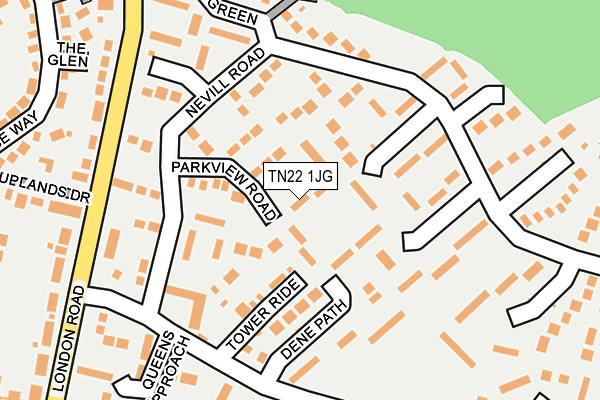 TN22 1JG map - OS OpenMap – Local (Ordnance Survey)
